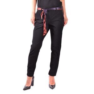 Jacob Cohen Slim Fit Pants Tie Belt Women black Trousers
